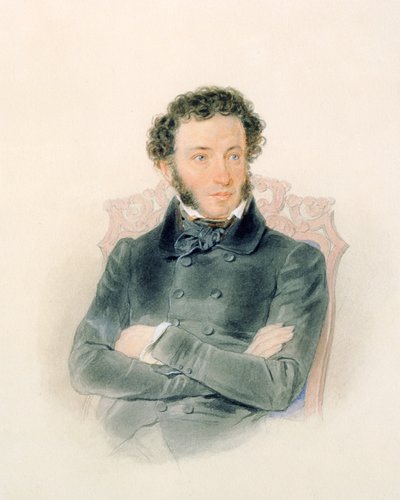 Portrait of Alexander Pushkin by Piotr Ivanovich Sokolov